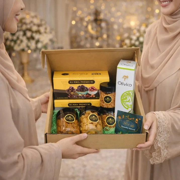 Giftbox Sunnah Set B 6 in 1 – Hamper Kurma, Madu & Zaitun