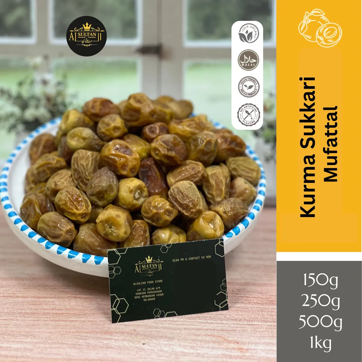 Kurma Sukkari Mufattal Premium (Kering)