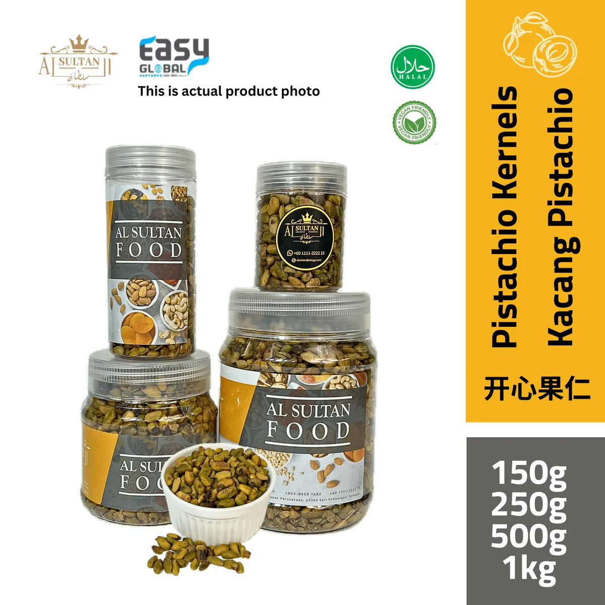 Isi Pistachio Mentah Tanpa Kulit AlSultanFood