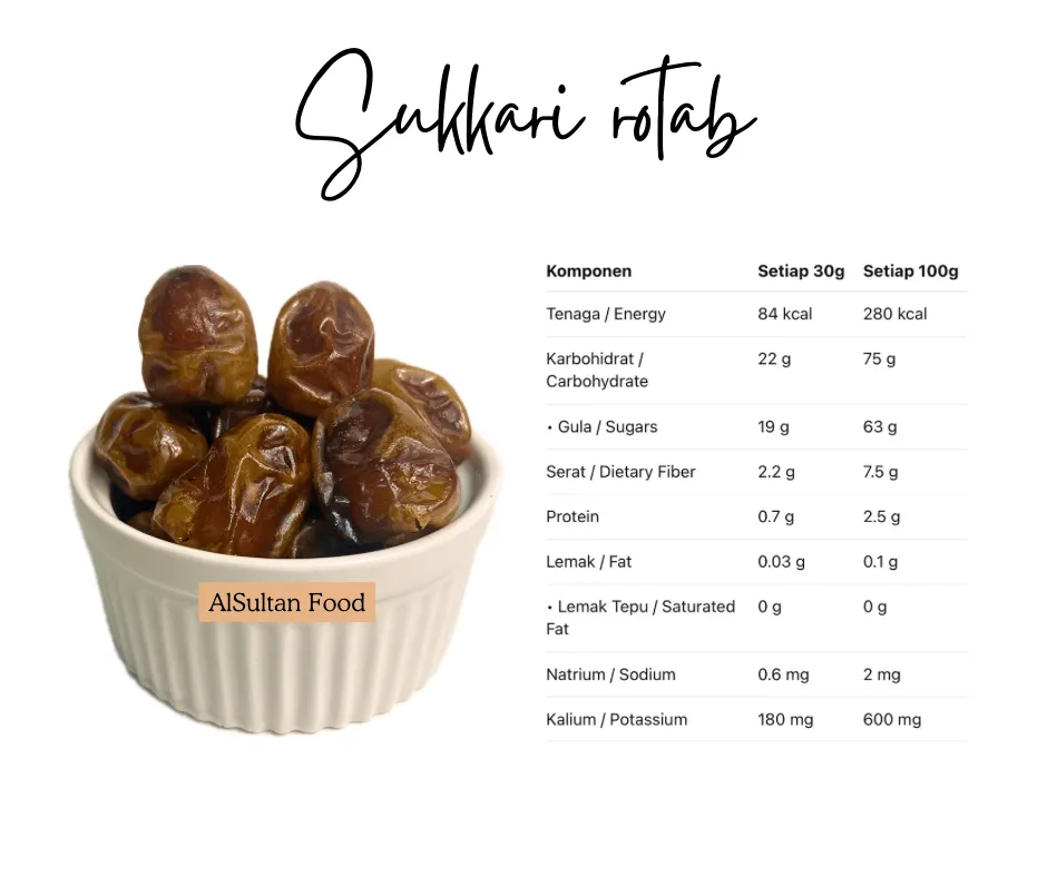 Kurma Sukkari Rotab yang lembut dan berwarna keemasan