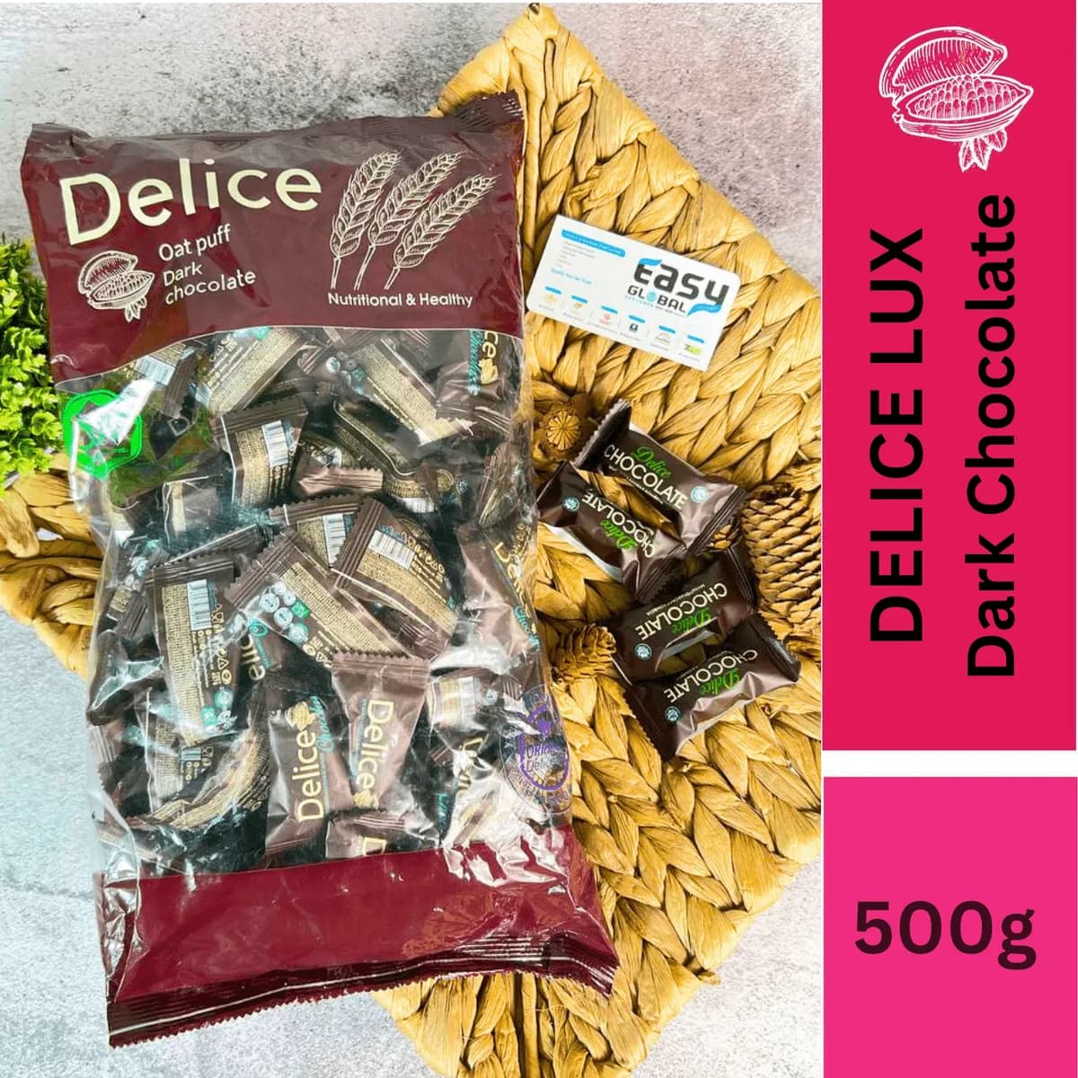 Mini bar Delice Lux coklat gelap dalam pembalut mewah