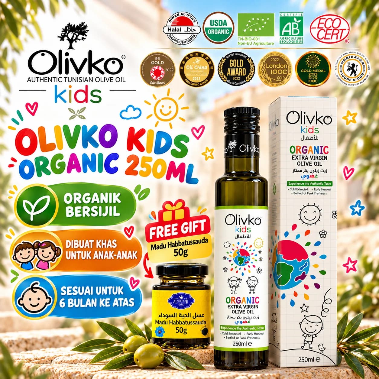 Olivko Kids Minyak Zaitun Organik 250ml